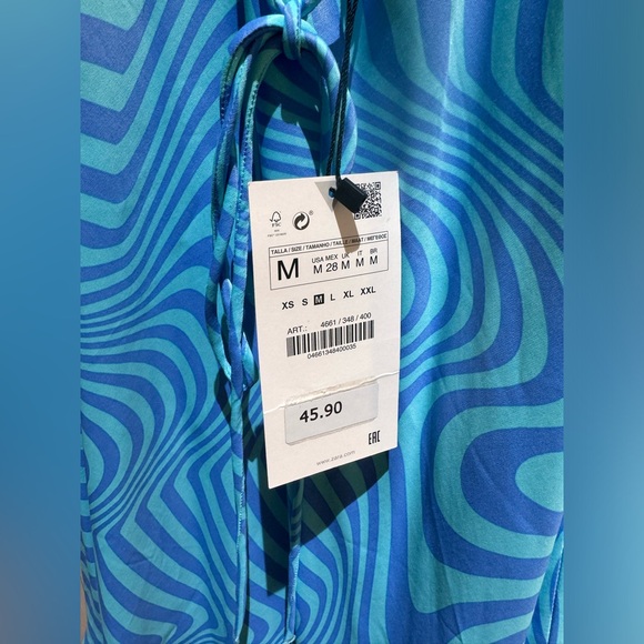 NWT Zara swirl dress size Medium - Picture 6 of 8